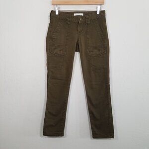 LOFT Marisa Cargo Olive Green Pants Size 0P